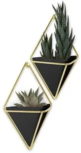 Umbra Zestaw 2 wiszących pojemników czarny/złot 470753-1137 470753-1137 - Donice - miniaturka - grafika 2