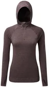 Bluzy sportowe damskie - RONHILL RONHILL Bluza do biegania damska LIFE SEAMLESS HOODIE brązowa - miniaturka - grafika 1