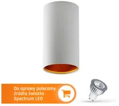 Lampy sufitowe - Spectrum CHLOE GU10 IP20 Oprawa sufitowa Biało złota SLIP005001 - miniaturka - grafika 1