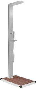 vidaXL Prysznic ogrodowy z podstawą Wpc stal nierdzewna 3051289 - Inne akcesoria do nawadniania - miniaturka - grafika 5