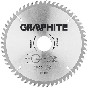 Graphite Tarcza do cięcia 55H605 180 x 30 mm do pilarki widiowa - Tarcze do pił - miniaturka - grafika 3
