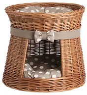 Pozostałe akcesoria dla kotów - e-wicker24 494  48/pko kot koszyk z wikliny, kosz, honiggelb, 48 x 48 x 43 cm 494-48/Pko - miniaturka - grafika 1