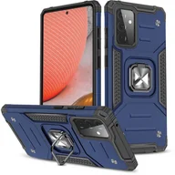 Etui i futerały do telefonów - Wozinsky Ring Armor pancerne hybrydowe etui pokrowiec + magnetyczny uchwyt Samsung Galaxy A72 4G niebieski - miniaturka - grafika 1