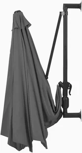 vidaXL Parasol ścienny na metalowym słupku, 300 cm, antracytowy - Parasole ogrodowe - miniaturka - grafika 7