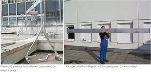 999 99968046 Suwnica bramowa aluminiowa z kołami + specjalne zblocze i wciągnik ręczny udźwig suwnicy/wciągnika 1000/1000 kg szerokość 4,23m wysokość 3,885m wys dla pracy wciągarki 2,23-3,50 m) 68046-uniw - Wciągarki - miniaturka - grafika 3