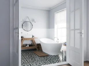 Corsan Wanna wolnostojąca Estella 170 cm z wykończeniem chrom S-302XLCH - Wanny - miniaturka - grafika 6