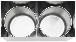 vidaXL Dozownik do sosów, stal nierdzewna, 2 x 3,5 L - Pozostałe akcesoria kuchenne - miniaturka - grafika 6