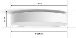 Philips Hue Hue Devere lampa sufitowa LED biała 38,1cm - Lampy sufitowe - miniaturka - grafika 5