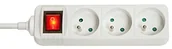 Kable - Lindy Listwa zasilająca z 3 gniazdami wtykowymi z przełącznikiem, FR 73124 - miniaturka - grafika 1