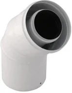 Piece i kotły grzewcze - Spiroflex Kolano 2-ścienne  białe 90 st. - miniaturka - grafika 1