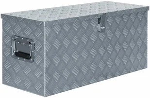 vidaXL Aluminiowa skrzynia, 90,5 x 35 x 40 cm, srebrna - Narzędzia warsztatowe - miniaturka - grafika 2