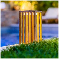 Lampy ogrodowe - Lumisky Lumisky Lampa solarna LED "Chennai" w kolorze jasnobrązowym - 15 x 30 x 15 cm - miniaturka - grafika 1