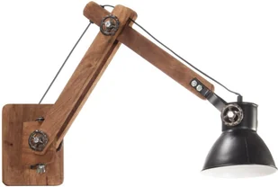 VidaXL Lampa ścienna w industrialnym stylu, czarna, okrągła, E27 320577 - Lampy sufitowe - miniaturka - grafika 2