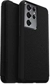 Etui i futerały do telefonów - Otterbox Etui na folio premium ze skóry folio, odporne na upadki styl dla Samsung Galaxy S21 Ultra 5G - czarne 77-82085 - miniaturka - grafika 1