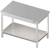 Stoły gastronomiczne - Stalgast Stół centralny z półką 1500x700x850 mm skręcany 980107150 - miniaturka - grafika 1