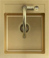 Zlewozmywaki z baterią - STEINER Quadron Zlewozmywak granit + bateria + zaślepka złoty JOHNNY 100 ART4350G1BP_3323502_PVDBSG1_Z - miniaturka - grafika 1