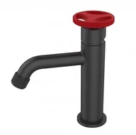 Baterie umywalkowe - Sea-Horse Bateria LOFTEA BLACK+RED umywalkowa stojąca niska czarny mat/czerwony BJV404B-R1 - miniaturka - grafika 1