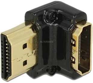 Delock Adapter AV HDMI M/F kątowy Czarny 65662 - Adaptery i przejściówki - miniaturka - grafika 2
