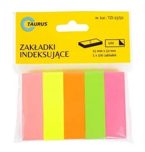 TAURUS EKO1067 Zakładki indeksujace 5 kolorów (5x100szt.) 15 / 50 TZI-15 / 50 - Zakładki indeksujące TAURUS EKO1067 Zakładki indeksujace 5 kolorów (5x100szt.) 15 / 50 TZI-15 / 50 - Zakładki indeksujące - miniaturka - grafika 1