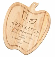 Deski do krojenia - Murrano Deska drewniana do krojenia jabłko z grawerem dla ogrodnika na DSK-JAB-017 - miniaturka - grafika 1