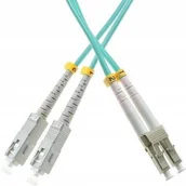 Patchcordy - Opto Patchcord Opto LC/UPC-SC/UPC MM OM3 duplex 3m - miniaturka - grafika 1