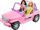 Lalki dla dziewczynek - Mattel Barbie Pojazd terenowy + 2 lalki 448584 - miniaturka - grafika 1