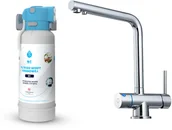 Uzdatniacze wody - DAFI System FLOW COMFORT filtr D1 + bateria trójdrożna prosta chrom - miniaturka - grafika 1