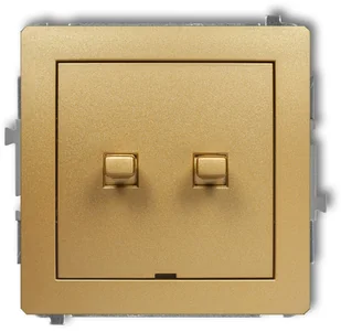Karlik Łącznik świecznikowy DECO Złoty - Wyłączniki światła i elektryczne - miniaturka - grafika 2