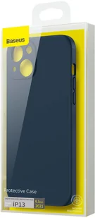 Baseus Liquid Gel Case silikonowe etui pokrowiec do iPhone 13 niebieski (ARYT000603) - Etui i futerały do telefonów - miniaturka - grafika 6