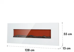 Klarstein Lausanne Long, 128 cm, 1600 W, biały FP16-Lausanne-White - Kominki elektryczne - miniaturka - grafika 7