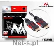 Maclean Kabel HDMI HDMI 1.8m Czarno-czerwony MCTV-812 - Kable - miniaturka - grafika 4