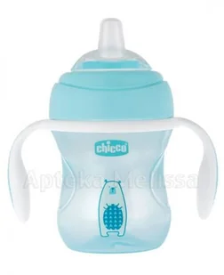 Chicco Pierwszy kubek treningowy z miękkim ustnikiem 200ml, 4 m+ : Kolor - Niebieski - Kubki dla dzieci - miniaturka - grafika 3