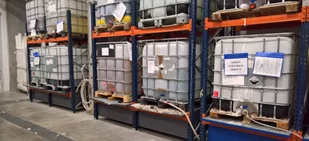 098 Bezpieczny regał paletowy na 6 paletopojemników 1000l wymiary wanien 3200x1300xh200mm długość całkowita regału 3470 mm) 09878972 78972-uniw - Szafy i regały magazynowe - miniaturka - grafika 6