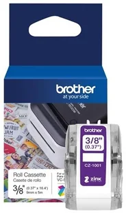 Brother CZ-1001 Fioletowy na białym CZ pasek do etykiet (fioletowy na białym, CZ, drukarka atramentowa, VC-500W, Box) CZ-1001 - Dodatki do drukarek i skanerów - miniaturka - grafika 2