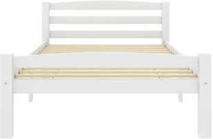 vidaXL Lumarko Rama łóżka, biała, lite drewno sosnowe, 90 x 200 cm! 322068 - Łóżka - miniaturka - grafika 3