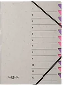 Teczki i skoroszyty - Pagna 44312-10 teczka na dokumenty 12 przegródek Easy Grey 1-12 liliowa 44312-10 - miniaturka - grafika 1