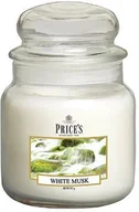 Świece - Price's Candles Prices Candles Świeca w szklanym słoju Białe piżmo 411 g - miniaturka - grafika 1