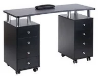 Stoliki do manicure - Beauty System Stolik do manicure BD-3425 CZARNY BD-3425/BLACK - miniaturka - grafika 1
