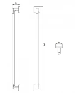 Omnires Tyber TB50216 chrom TB50216 CR - Wieszaki łazienkowe - miniaturka - grafika 2