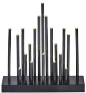 Oświetlenie świąteczne - EMOS LED Świecznik bożonarodzeniowy 20xLED/3xAA czarny - miniaturka - grafika 1