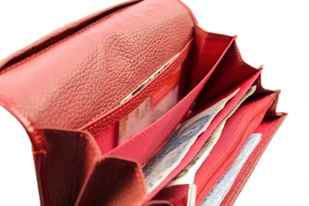 PolskaGalanteria.pl Portfel Damski PolskaGalanteria Z Wstawką Skóra Węża Długi Max Z Suwakiem Skóra Naturalna CZERWONY KP D13-WST - Portfele - miniaturka - grafika 6