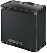 Kosze na śmieci - Hailo 0630  260 Oeko Duo Plus 30 abfalltrenner 19 + 11 litrów blacha stalowa czarna 0630-260 - miniaturka - grafika 1