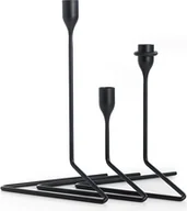 Świeczniki - Born in Sweden Świeczniki na klasyczne świece Puzzle czarne 3 szt. 7340148-3 - miniaturka - grafika 1