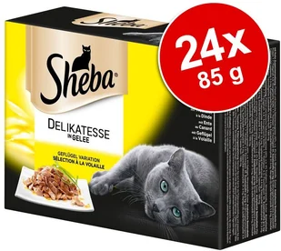 Sheba Zestaw Delicato, 24 x 85 g - Wybór Drobiowy w galarecie - Mokra karma dla kotów Sheba Zestaw Delicato, 24 x 85 g - Wybór Drobiowy w galarecie - Mokra karma dla kotów - miniaturka - grafika 1