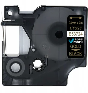 Dymo strefadrukarek.pl Taśma D1 53724 24mm x 7m czarna złoty nadruk - zamiennik | OSZCZĘDZAJ DO 80% - ZADZWOŃ! 730811399 PROMOCJA! D1-53724 - Etykiety do drukarek - miniaturka - grafika 5
