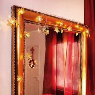 KonstSmide 16-pkt. łańcuch świetlny LED ze złotymi Gwiazdami - Oświetlenie świąteczne - miniaturka - grafika 2