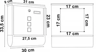Lumarko Lumarko Skrzynka na listy HANS z gazetnikiem czarna SKRZYNKA HANS CZARNY  Goc - Skrzynki na listy - miniaturka - grafika 11