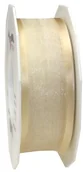 Pasmanteria - Pattberg Prezent 40 MM 25 m Marseille  z organzy z satynowymi krawędziami, z drutu, kremowy 4834025-004 - miniaturka - grafika 1