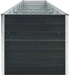 vidaXL Donica ogrodowa z galwanizowanej stali, 480x80x45 cm, antracyt - Donice - miniaturka - grafika 4