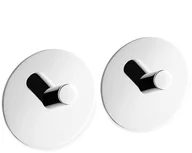 Wieszaki łazienkowe - Zack Zestaw 2 wieszaków łazienkowych Duplo okrągłe 40332 - miniaturka - grafika 1